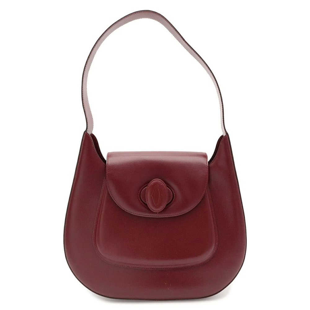 Cartier Must line de shoulder bag, leather, burgundy red.